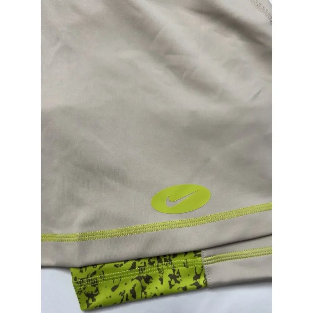 Nike Dry FIT Icon Clash 2 In 1 Training Skirt Shorts Lime Sand Color Large NWT
